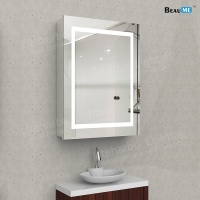 Liteharbor Inset Rectangle Bathroom Lighted Mirror Cabinet